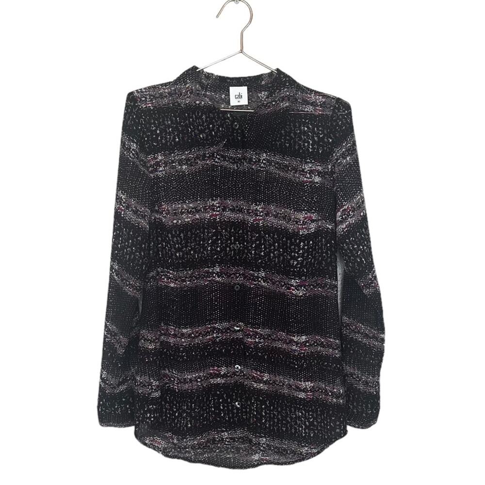 Cabi Semi-Sheer Button Down Blouse - Size XS